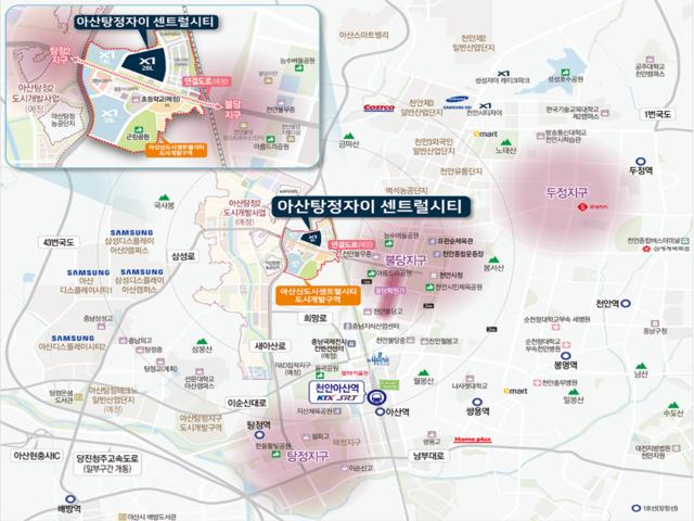 아산탕정자이 모델하우스 입지